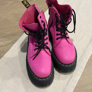 Dr Martens Pink Jadon Platform Boots